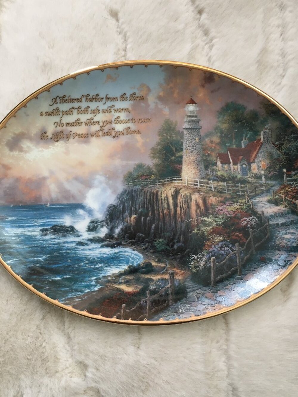 Bradford Exchange Thomas Kinkade "The Light of Peace" Collector Plate
